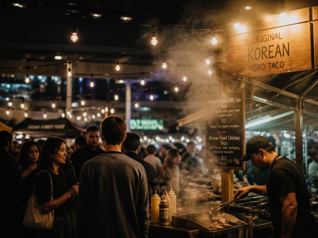 Night Kai Market in Britomart, Auckland